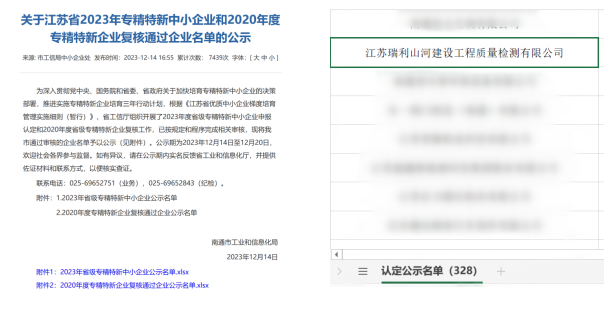 【喜訊】瑞利山河獲評江蘇省專精特新中小企業(yè)